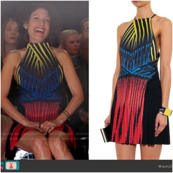 ALEXANDER WANG Accordion Racer Back Pleated Dress